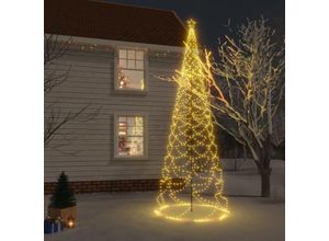 6090177602903 - Longziming - Weihnachtsbaum mit Metallpfosten 1400 LEDs 5 m Warmweiß