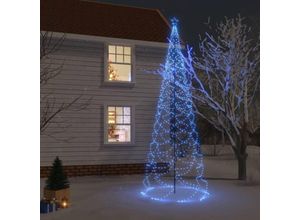 6090177602927 - Longziming - LED-Weihnachtsbaum mit Metallpfosten 1400 LEDs Blau 5 m