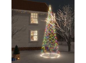 6090177602934 - LED-Weihnachtsbaum mit Metallpfosten 1400 LEDs Mehrfarbig 5 m