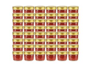 6090177734215 - Marmeladengläser mit goldenem Deckel 48 Stk 110 ml