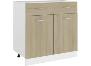 6090177753308 - Schubunterschrank Sonoma-Eiche 80x46x815 cm Spanplatte