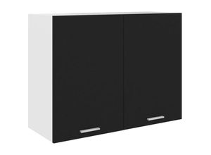 6090177753681 - Hängeschrank Schwarz 80x31x60 cm Spanplatte