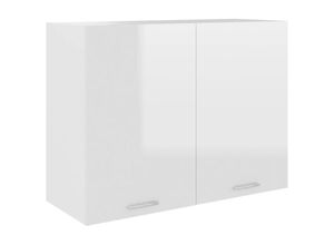 6090177753728 - Longziming - Hängeschrank Hochglanz-Weiß 80x31x60 cm Spanplatte