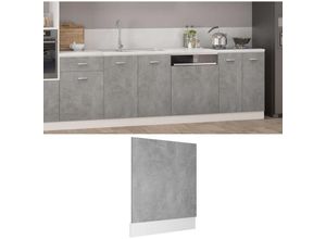 6090177758174 - Longziming - Geschirrspülerblende Betongrau 595x3x67 cm Spanplatte