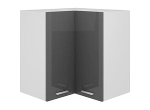 6090177784173 - Eckhängeschrank Hochglanz-Grau 57x57x60 cm Spanplatte