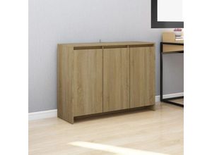 6090204306866 - Maisonchic - Sideboard Beistellschrank fuer Flur Kueche Esszimmer und Wohnzimmer Kommode Sonoma-Eiche 102x33x75 cm Holzwerkstoff FBDSC715908