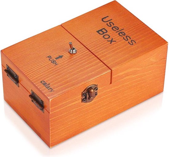 6090929262263 - - Nutzlose Box - Echtes Holz - Völlig nutzlos - Nettes Geschenk