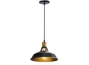 6091162316430 - Axhup - Pendelleuchte Lampenschirm Vintage Hängelampe aus Metall Edisen E27 Lampe für Loft Esszimmer Wohnzimmer Flur Schwarz - 1PCS 6091162316430 - Axhup - Pendelleuchte Lampenschirm Vintage Hängelampe aus Metall Edisen E27 Lampe für Loft Esszimmer Wohnzimmer Flur Schwarz - 1PCS