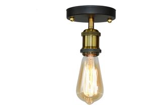 6091162316454 - Axhup - Deckenleuchte Vorrichtung E27 Halter Vintage Edison Lampenfassung Rustic Lampensockel (Bronze)