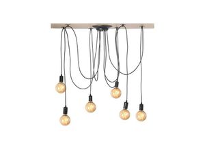 6091162321342 - Spinne Pendelleuchte 6 Flammig Vintage Hängelampe im Industraille Stil 200cm Kronleuchter Edison E27 Fassung für Loft Schlafzimmer Wohnzimmer