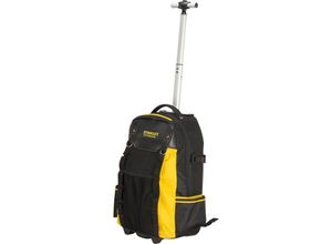 6092456646622 - Stanley Fatmax 1-79-215 Werkzeugrucksack wasserdichter Kunststoffboden atmungsaktive Polsterung stabiler Teleskopgriff robustes 600 Denier Nylon