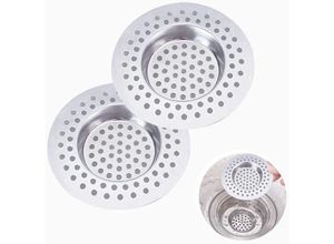 6094253573514 - Kinsi - 2pcs Edelstahl-Spüle Abflusssieb für Küchenspüle Anti-Obstruktion