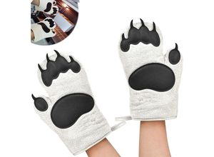 6094253574108 - Kinsi - Küchenhandschuhe Anti-Hitze-Handschuh 1 Paar Bärenkralle Niedliche Handschuhe Ofen Anti-Rutsch Design Anti-Rutsch Silikonhandschuhe