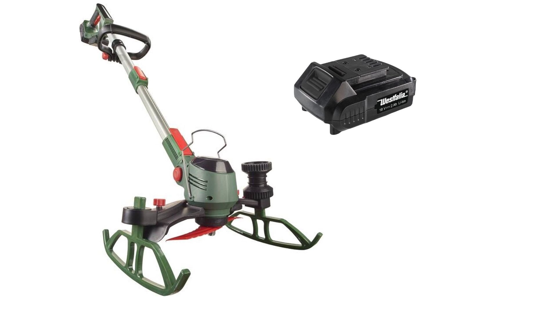 6095800777744 - Gartenmeister X-Slider Rasentrimmer | 18V | 2Ah MIT Akku 18V Li - Ion 20 Ah