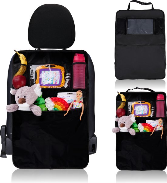 6095804075075 - Autositz-Organizer - Auto-Organizer - Tablet-Halter - Schwarz