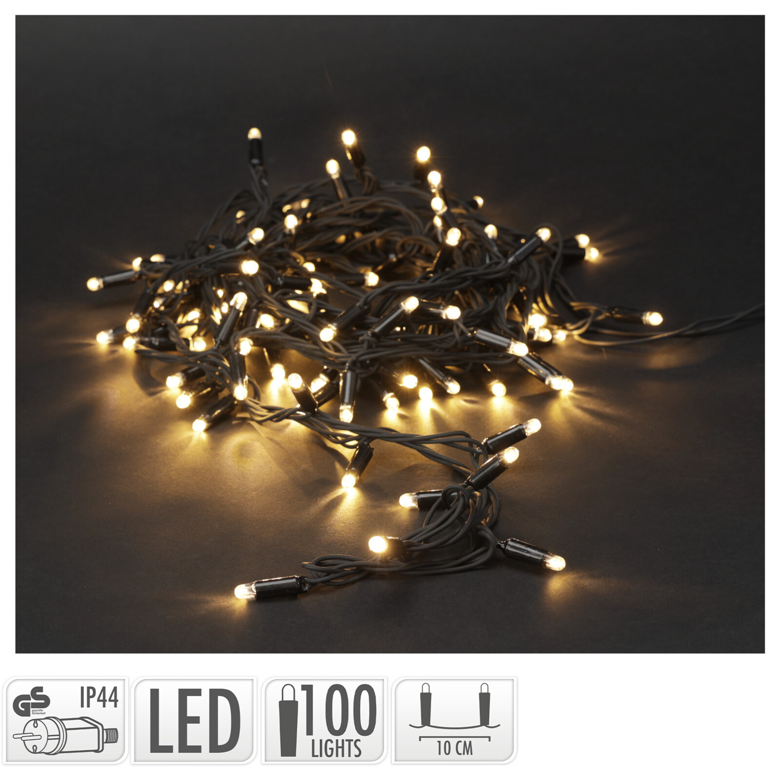 6095806611622 - Weihnachtsbeleuchtung 200 Led - Warmweiß - 198 Meter INCL Einschaltadapter