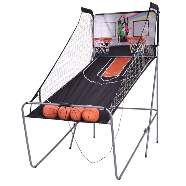 6095807087013 - Indoor Electronic Basketball Game - Basketball-Wurfmaschine - Elektronischer automatischer Spielstand - Inkl 4 Bälle - Schwarz - Kopie