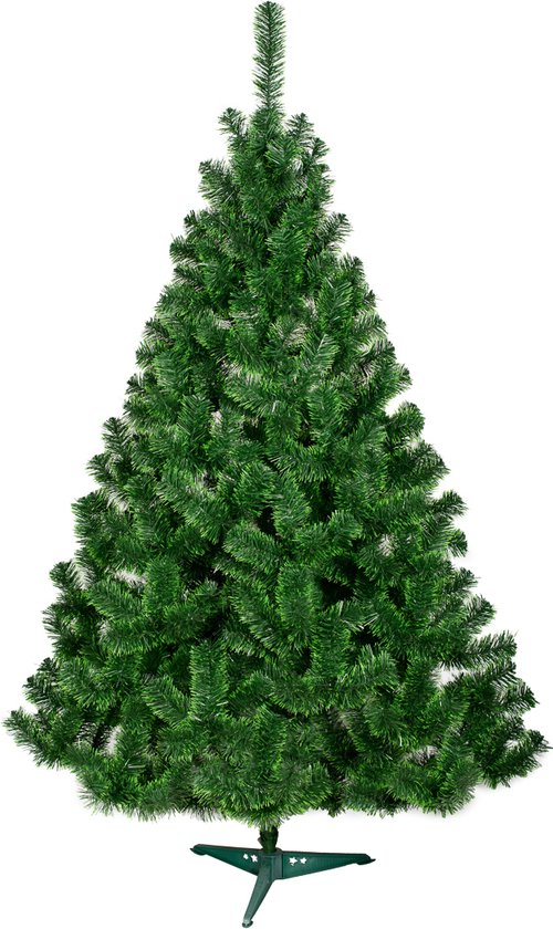 6095811267289 - 180cm Weihnachtsbaum Künstlicher Weihnachtsbaum mit klappbarem Metallständer PVC Kunstbaum Dekorativer Baum mit 1355 Spitzen Grün