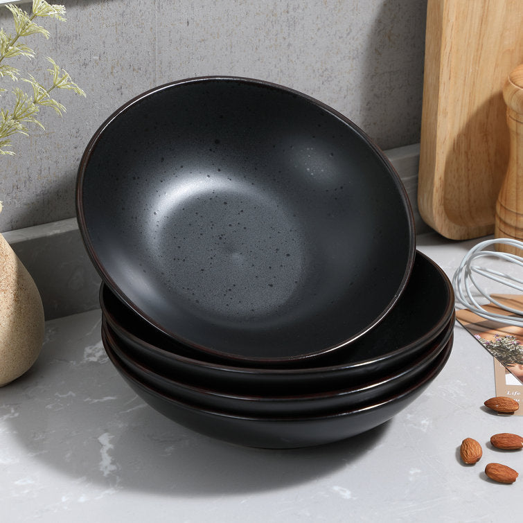 6095814823840 - 621 ml Suppenschüssel (Schwarzes 4er-Set)