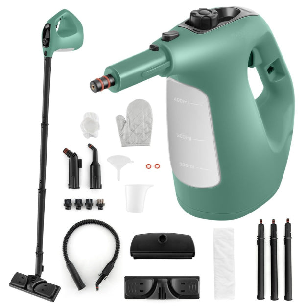 6095825361348 - 1500W Dampfreiniger - 400 ML - Tanktemperatur bis zu 125℃ Dampfreiniger - Grün