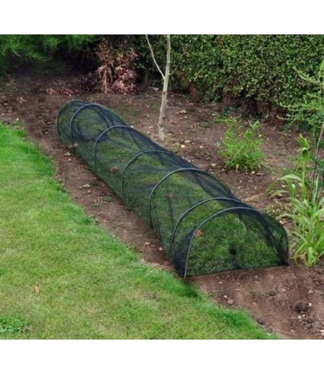 6095831629609 - 2 x FLO Mesh Pflanzenschutztunnel - Netztunnel bögen - für 6 Meter - schwarz -300x45x45 cm