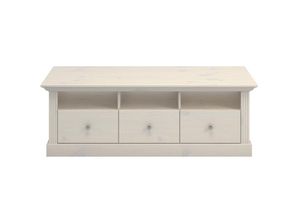 6096501495463 - Ebuy24 - Alonso tv Tisch 3 Regale 3 Schubladen white washed - Weiß