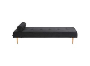 6096518524545 - Ebuy24 - Marino Daybed Velour schwarz - Schwarz