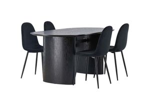 6096527943948 - Ebuy24 - Isolde Essgruppe Tisch schwarz und 4 Polar Stühle schwarz