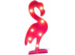 6135791699165 - Longziming - Flamingo-Partylichter festliche Geburtstagsfeier-LED-Wanddekoration und Kinder-Baby-Erwachsenen-Schlafzimmer Wohnzimmer niedliche