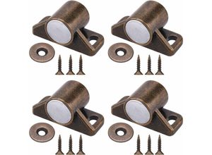 6135791767307 - Longziming - Stück Magnetische Türriegel Schranktürmagnete mit Edelstahlschrauben für Bauernhaus Küchenschrank Schiebetürschließer (Bronze)