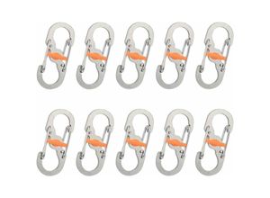 6135791767710 - Longziming - Mini Karabiner Karabiner Schlüsselanhänger Mini Schlüsselanhänger Karabiner Mini Ring Schlüsselhalter für Angeltasche Mini s Typ