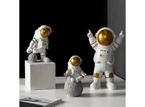 6135791768786 - Astronauten-Ornamente Astronauten-Dekoration Geburtstagstortenaufsätze Astronauten-Statue aus Harz Spielzeugfigur Astronauten-Dekoration