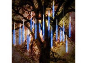 6135791808338 - Meteorschauer 10 Spiralröhren 300 LEDs wasserdicht Schnee Eiszapfen fallende Lichterketten für Hochzeit Baum Garten Weihnachtsdekoration