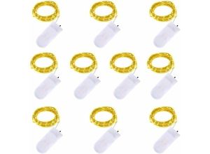 6135791817477 - LED-Lichterketten (10 Stück) – 2 m 20 LEDs batteriebetrieben Kupferdraht wasserdichte Lichterketten für Urlaub Hochzeit Party Weihnachten