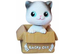 6135791818719 - Hiasdfls - Puppenauto Katze Kopf Schütteln Kopf Harz Puppe Auto Ornamente Auto Innen Ornamente Geschenke Spielzeug Kinderschmuck Ornamente