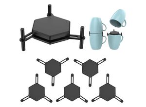 6138222644406 - XVX - Kaffeetassen-Organizer 6 Kaffeetassen-Stapler stapelbare Kaffeetassen Aufbewahrung von Tassen Teetassen und Kaffeetassen im Küchenschrank