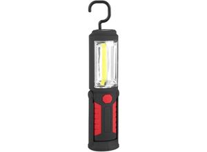 6138222657192 - Wiederaufladbare USB-LED-Taschenlampe mit magnetischer 500-lm-3-W-LED-Lampe für Autowerkstatt Werkstatt Camping Heimwerken (rot)