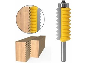 6138222657338 - Ulisem - 8 Mm Shank Raised Panel v Bit Joint Finger Joint Leimfräser For Wood Zapfen Holzarbeiten Cone Zapfenfräsen Zapfenmaschine (Size  8X19X54)