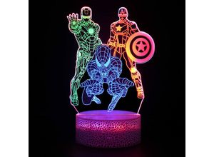 6138222657871 - Ulisem - Spiderman Nachtlampe 3D led Nachtlicht für Kinder Weihnachtsgeschenk Schreibtischlampe Schlafzimmer Dekoration