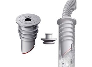 6138222659165 - Ulisem - Waschmaschine 35–40 mm graue Waschmaschinen-Ablaufschlauchdichtung mit Silikon-Dichtstopfen Waschmaschinenschlauch für die Heimküche