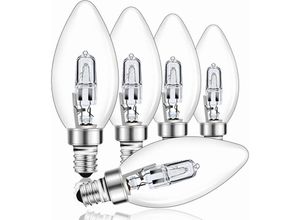 6138222679743 - XVX - E14 42W dimmbare Halogenlampe klare C35-Halogenlampe Warmweiß 2700K Schraubbirne geeignet für Pendelleuchte Wandlampe Tischlampe 650LM