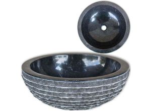 6191647070977 - Waschbecken Marmor 40 cm Schwarz 09361