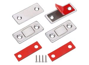 6219466659910 - Paryou - Magnet Schranktür Jiayi 2er-Set Ultradünner magnetischer Edelstahlschnapper mit Schraube und Kleber Starker Türschließer Für Schiebetüren