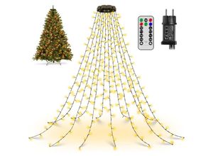 6219466676900 - Paryou - Lichterkette Weihnachtsbaum 25M 300 led Lichterkette außen innen 12 Stränge mit Ring Timer 8 Modi wasserdicht Weihnachtsbeleuchtung außen