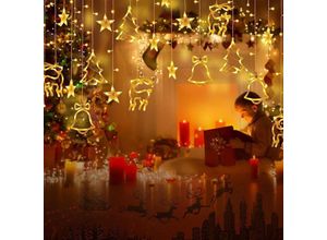 6219466677136 - Paryou - 12 Sterne led LichterketteELEUTH Weihnachtsdeko Innen Lichtervorhang 138LEDs 8 Modi und Timer IP44 Weihnachtsbeleuchtung Außen für