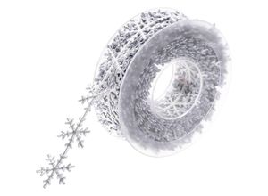 6219466677372 - 10M Weihnachtsbaum Schneeflocken Band Weihnachtsbänder Weihnachten Geschenkband Christbaumschmuck Schleifenband Dekoband für Geschenkverpackung 6219466677372 - 10M Weihnachtsbaum Schneeflocken Band Weihnachtsbänder Weihnachten Geschenkband Christbaumschmuck Schleifenband Dekoband für Geschenkverpackung
