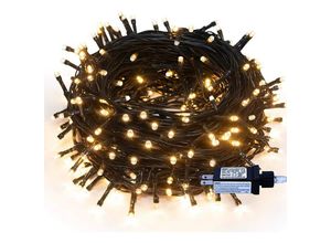 6219466678386 - Herbstdekorations-Lichterkette 10 m 100 LEDs Halloween orangefarbene Girlanden elektrische Lichterkette für den Innenbereich 8 Modi