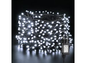 6219466678409 - Weihnachtsbaum-Lichterkette 50 m 500 LEDs Girlande Weihnachtsdekoration für den Außenbereich kaltweiß elektrisch 8 Modi wasserdichte Lichter