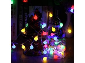 6219466678522 - Keyoung - Weihnachtslichtgirlande 10 m 100 LEDs Kugellichtgirlande wasserdicht für drinnen und draußen 8 Modi Dekoration für Schlafzimmer