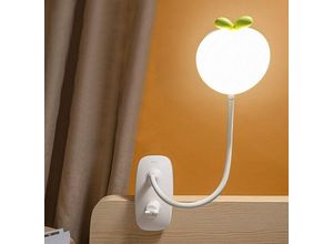 6219466682307 - LED-Klemmlampe für Kleinkinderbetten flexible 360°-Leselampe zum Aufstecken USB-wiederaufladbare kabellose LED-Schreibtischlampe für Bettbücher